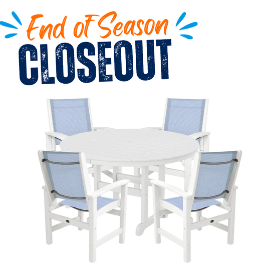Farmhouse 48" Round Coastal Dining Set