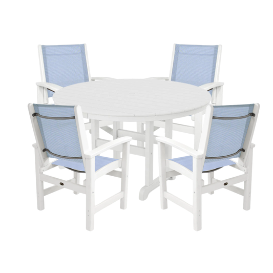 Farmhouse 48" Round Coastal Dining Set