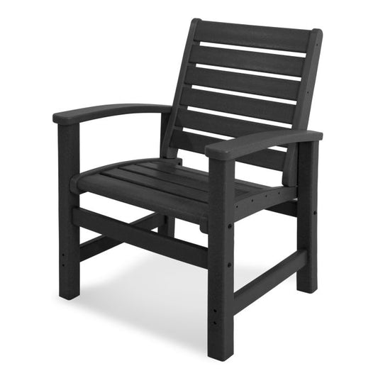 Black chair on a white background