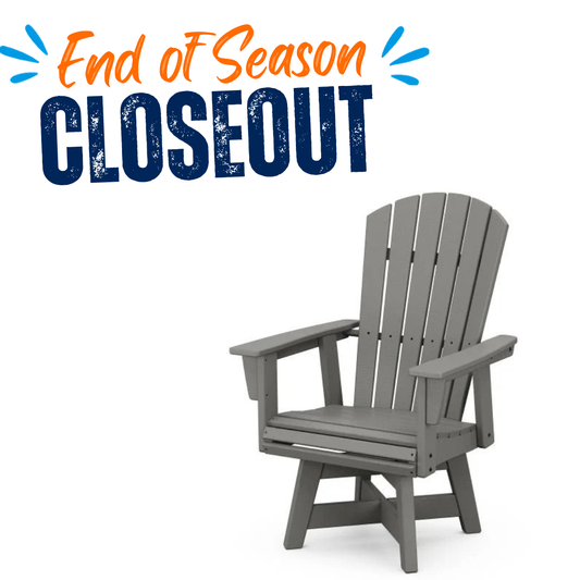 Nautical Curveback Adirondack Swivel Dining Chair