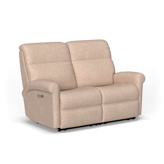 Flexsteel Davis Power Reclining Loveseat with Power Headrests