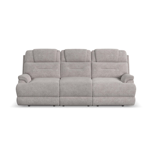Flexsteel Zecliner Zofa Power Reclining Sofa with, Power Headrest, Lumbar, Heat & Massage