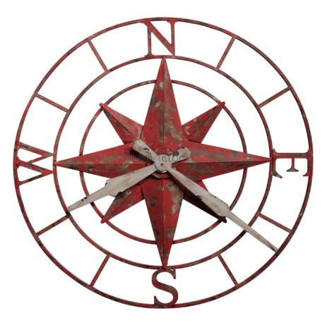 Compass Rose Wall Clock