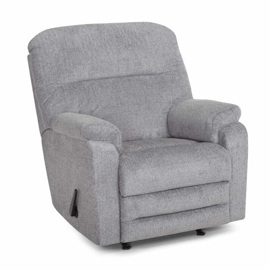 Gray recliner chair on a white background