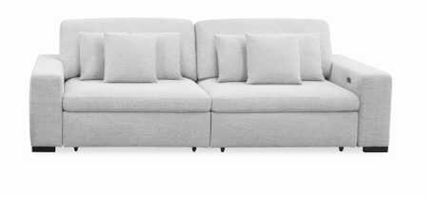 Gray sectional sofa on a white background
