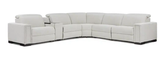Gray sectional sofa on a white background