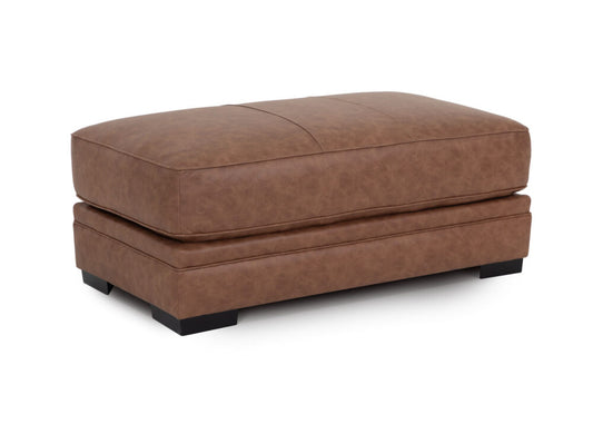 Brown ottoman on a white background
