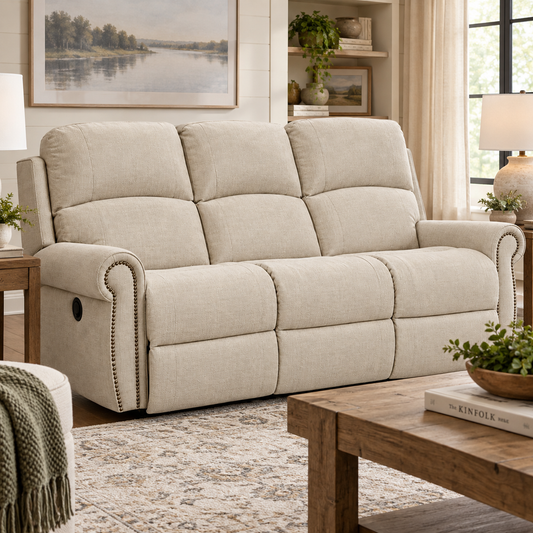 Dutton Reclining Sofa w/ Folding Table