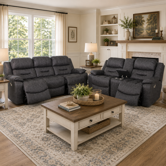 Decker Reclining Sofa and Loveseat