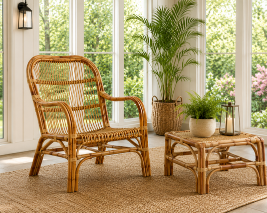 Riveria Arm Chair and Ottoman