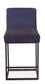 Renegade 20" Upholstered Havy Linen Counter Chair Antique Zinc Legs
