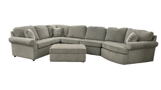 Malibu 3 Piece Cuddler Sectional and Ottoman