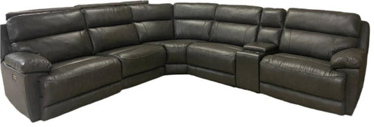 U70696 Leather 6 Pc Sectional