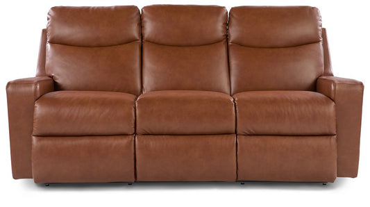 Emmons Leather Power Reclining Sofa w/Headrest and Lumbar