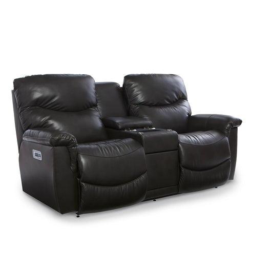 James Leather Reclining Loveseat — Yellowstone Charcoal — view 2