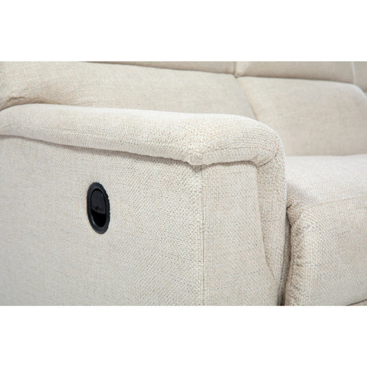Ava Reclining Sofa — Nora Ivory — view 2