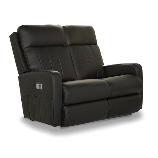 Finley Leather Reclining Loveseat — Gambit Onyx
