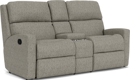 Catalina Reclining Loveseat with Console - Slate