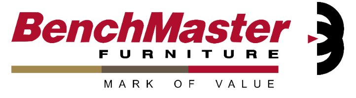 BenchMaster Furniture logo with red and black text on a white background