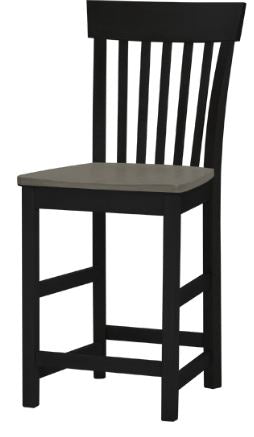 counter height side dining chair two toned
