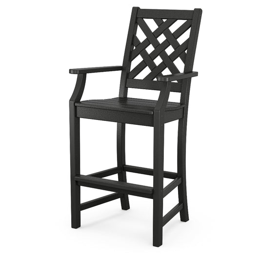 black Wovendale Bar Arm Chair
