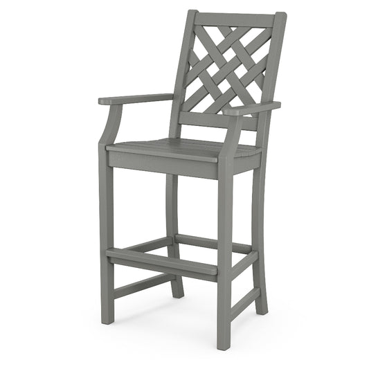 gray Wovendale Bar Arm Chair