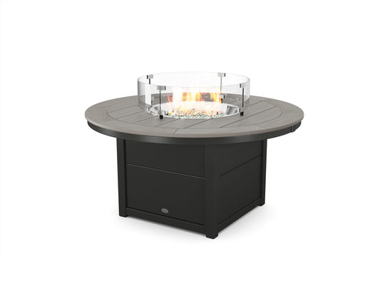 Round 48" Fire Pit Table Two Tone