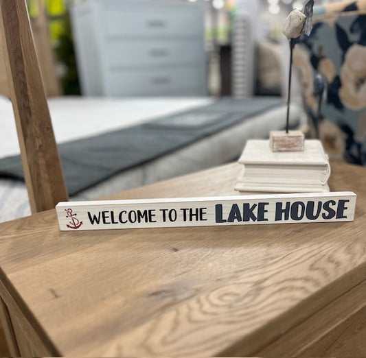 Welcome to the Lake House Sign