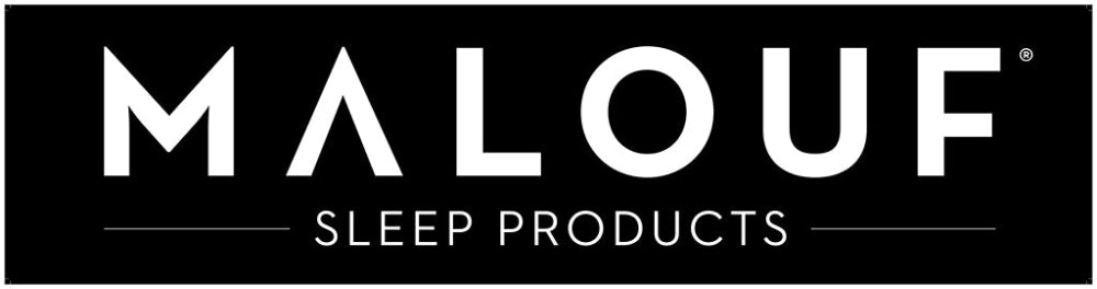 Black and white logo of Malouf Sleep Products