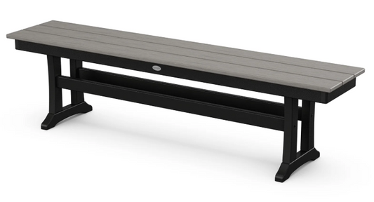 Farmhouse Trestle 65" Bench Two Tone