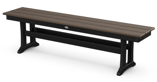 Farmhouse Trestle 65" Bench Two Tone