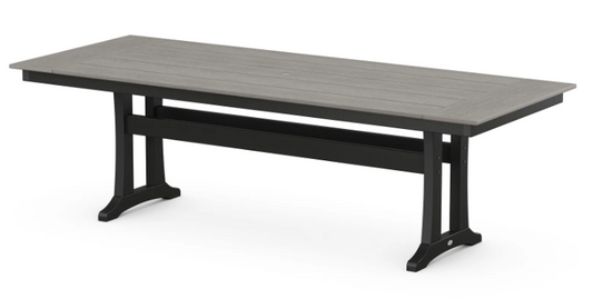 Farmhouse Trestle 38" x 96" Dining Table Two Tone