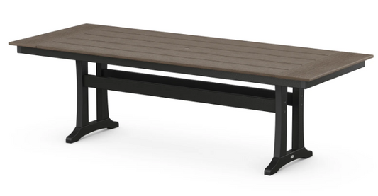 Farmhouse Trestle 38" x 96" Dining Table Two Tone