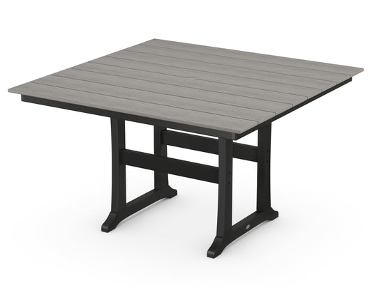 Farmhouse Trestle 59" Counter Table Two Tone