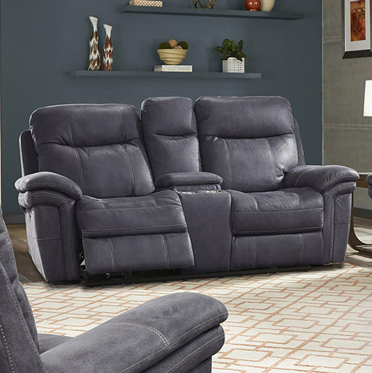 MASON - CHARCOAL POWER CONSOLE LOVESEAT