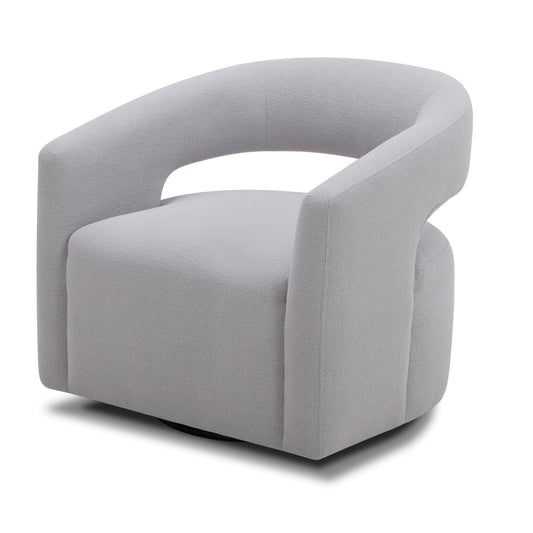 ORBIT - DAME DOVE OPEN BACK ACCENT SWIVEL CHAIR
