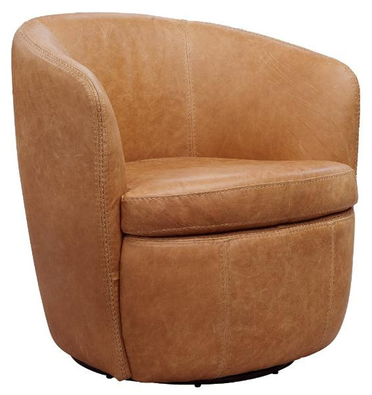 BAROLO - VINTAGE SADDLE SWIVEL CLUB CHAIR