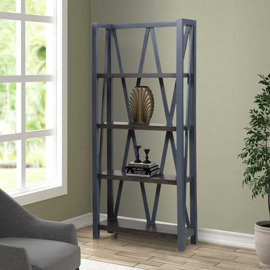 AMERICANA MODERN - DENIM ETAGERE BOOKCASE