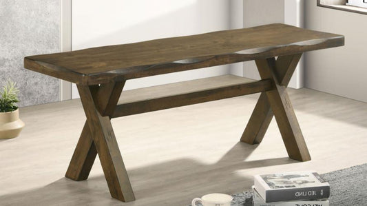 Alston 47-inch Solid Wood Dining Bench Knotty Nutmeg