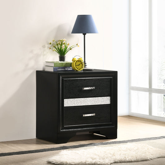 Miranda 3-drawer Nightstand Bedside Table Black