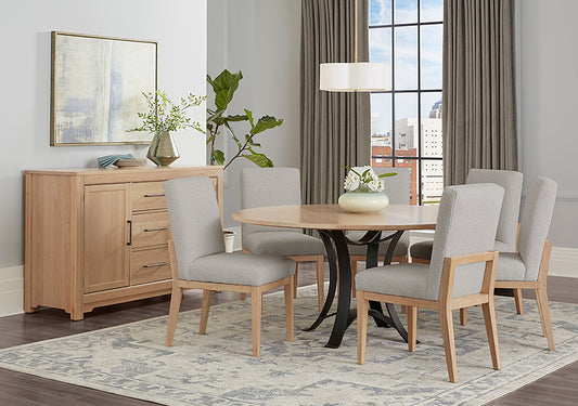 48 INCH ROUND TABLE W/ METAL BASE
