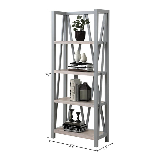 AMERICANA MODERN - DOVE ETAGERE BOOKCASE