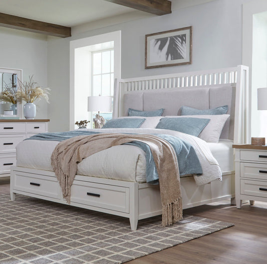 AMERICANA MODERN BEDROOM QUEEN 5/0 SHELTER BED (1250HB/1250FB/125066R)