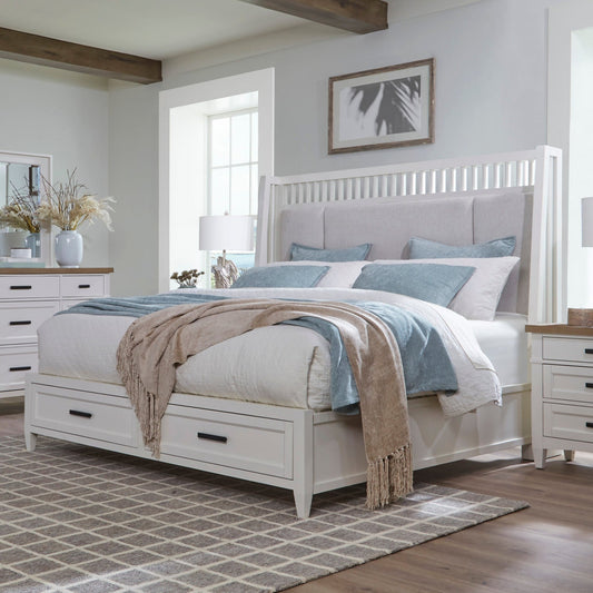 AMERICANA MODERN BEDROOM KING 6/6 SHELTER BED (1266HB/1266FB/125066R)