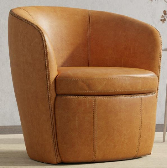 BAROLO - VINTAGE SADDLE SWIVEL CLUB CHAIR