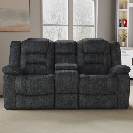 BOLTON - MISTY STORM MANUAL GLIDER CONSOLE LOVESEAT