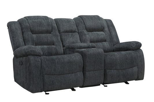 BOLTON - MISTY STORM MANUAL GLIDER CONSOLE LOVESEAT