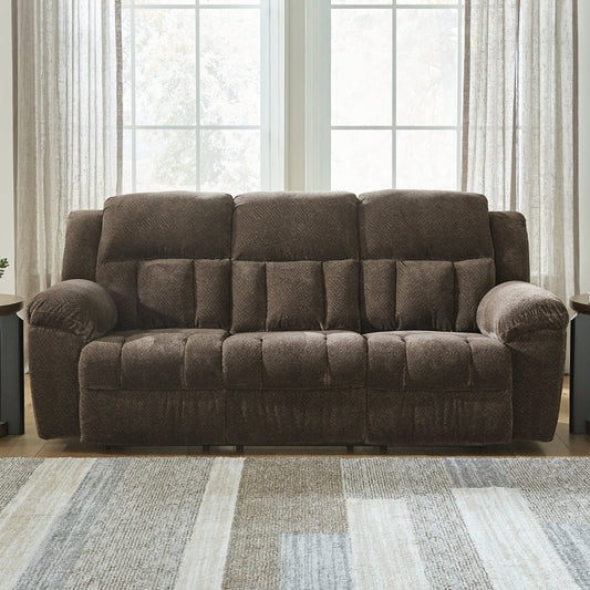 brown sofa in living room