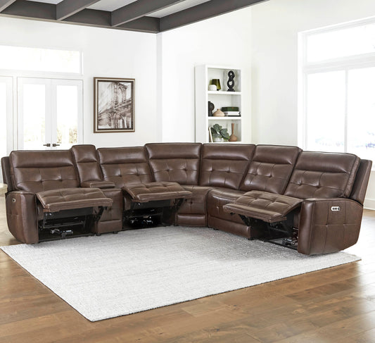 CANTERBURY - ACORN 6PC ZERO GRAVITY MODULAR POWER RECLINING SECTIONAL