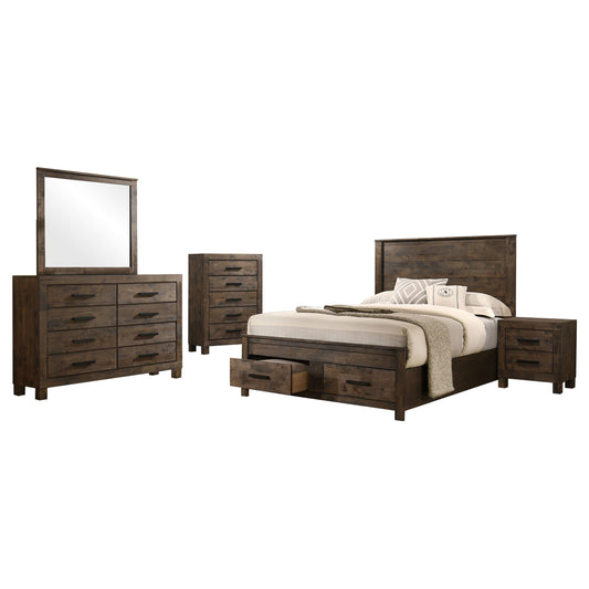 Woodmont 5-piece Eastern King Bedroom Set Golden Brown